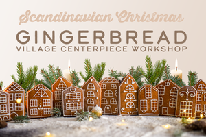 Scandi Christmas Gingerbread Village Centerpiece Workshop - Charleston Christmas 2025