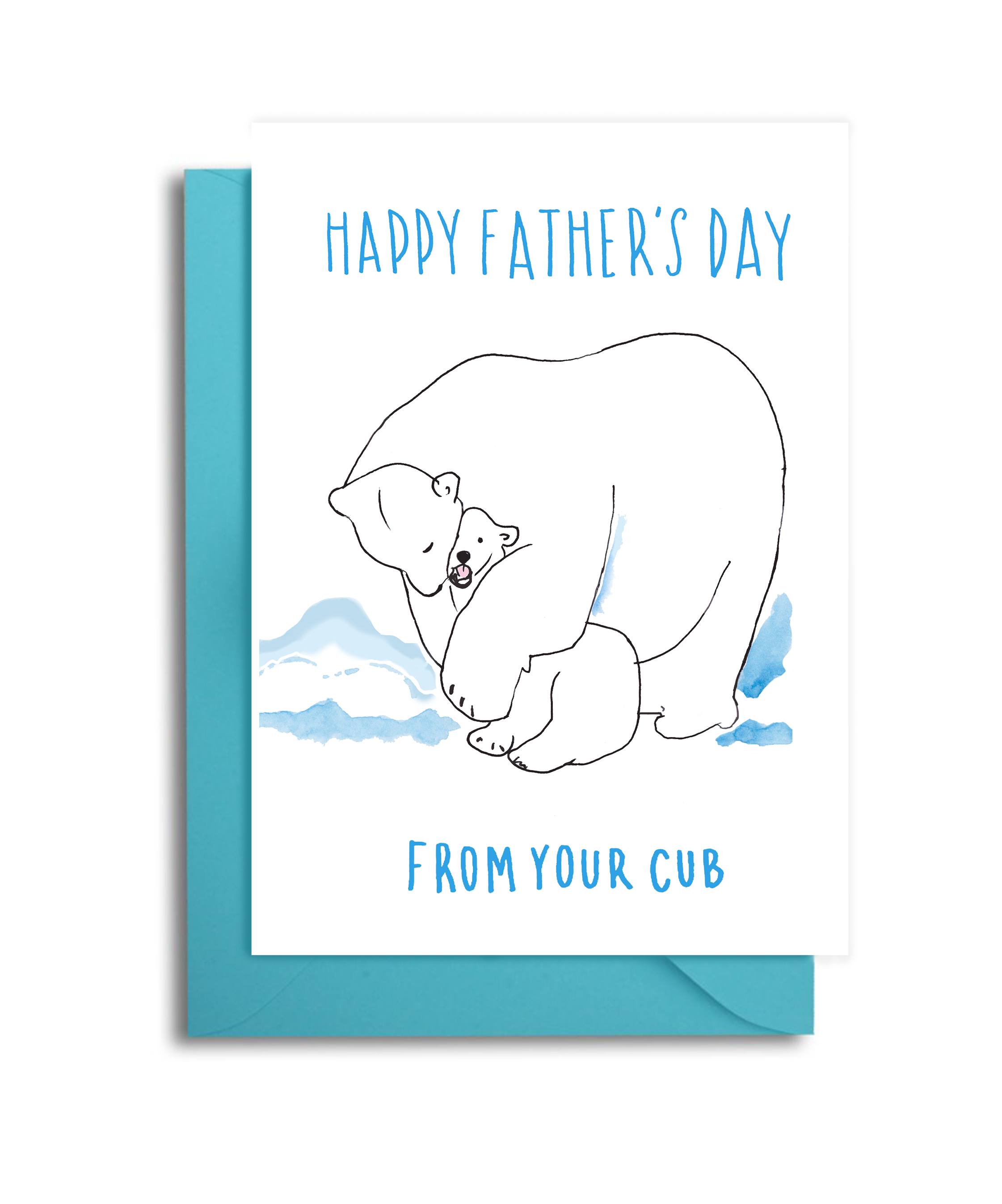 Father's Day Polar Bear Card