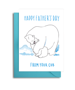 Father's Day Polar Bear Card