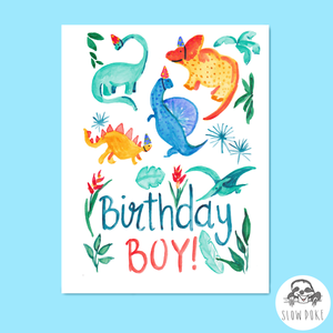 Dinosaur Birthday Boy Card