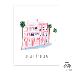 Charleston Pink House Card