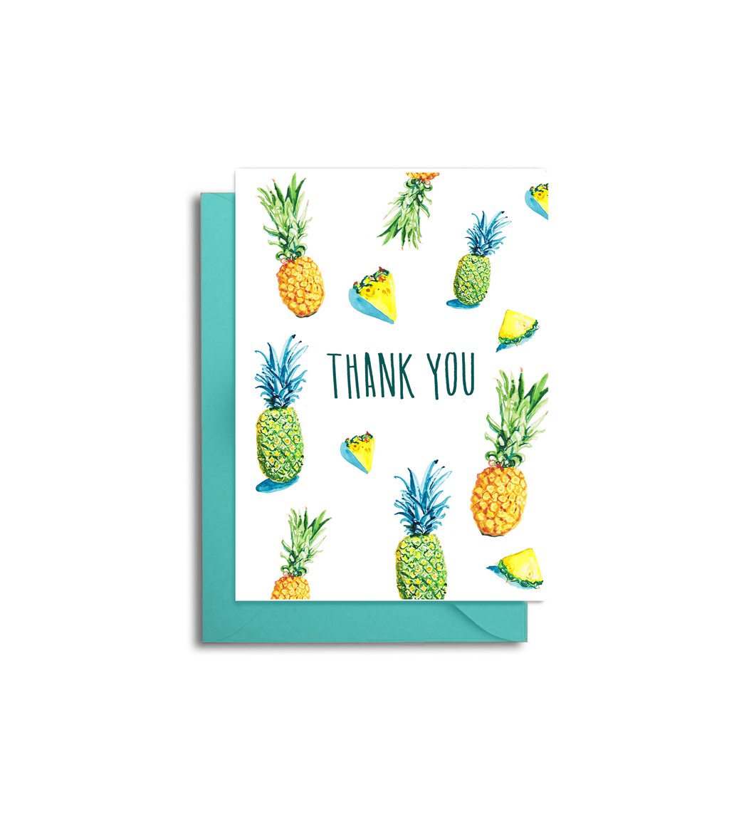 Pineapple Thank You Note Card Set