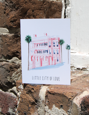 Charleston Pink House Card