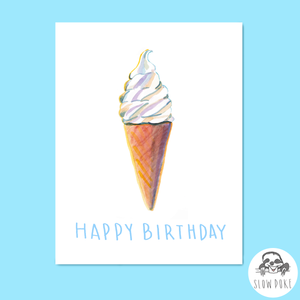 Ice Cream Cone Birthday Card